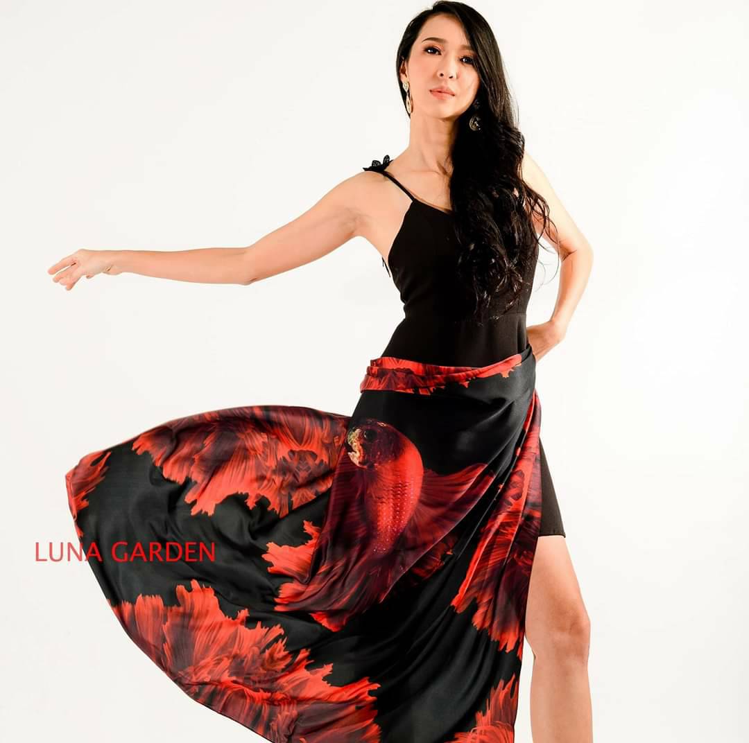 ผ้าพันคอลายปลากัด