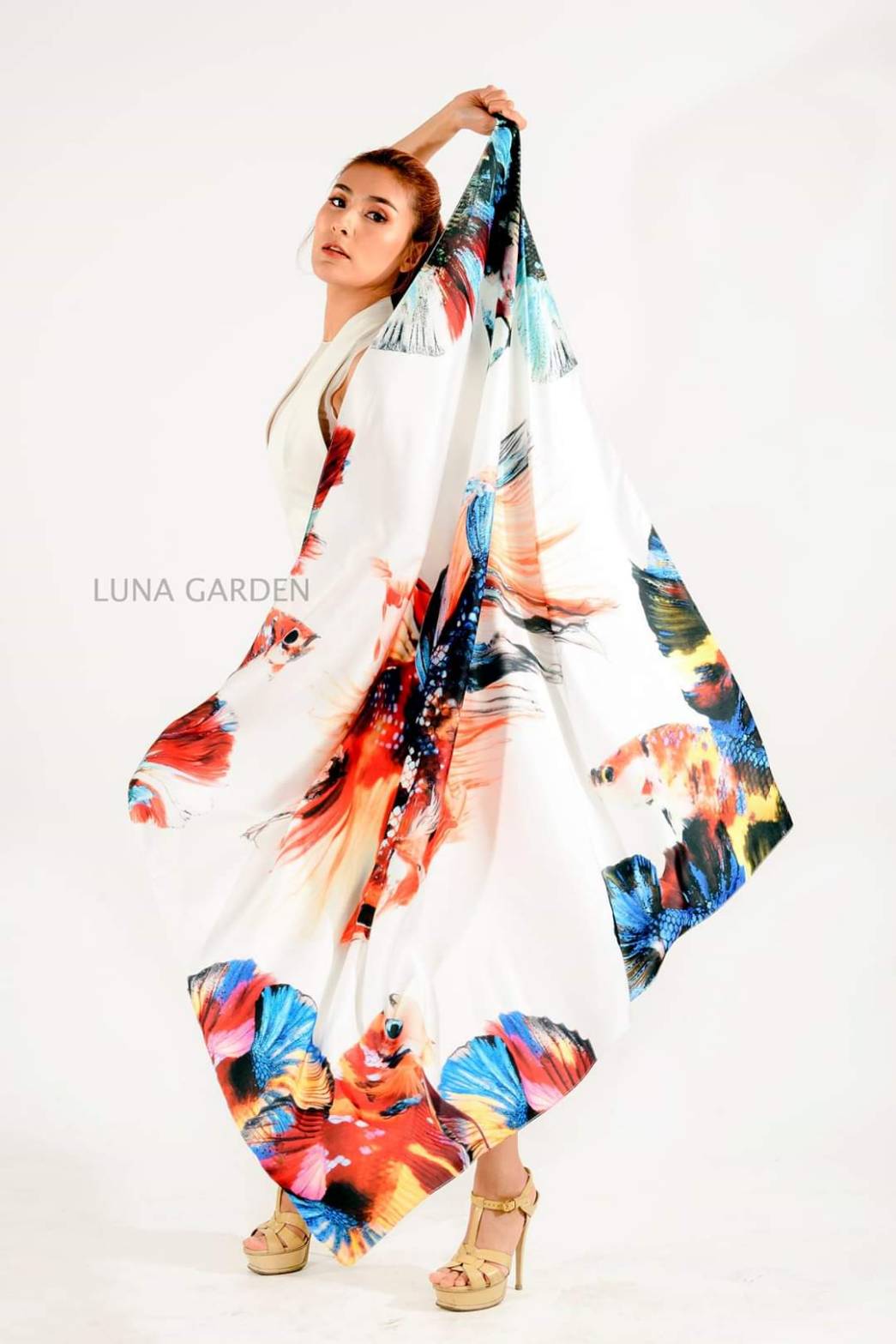 ผ้าพันคอลายปลากัด