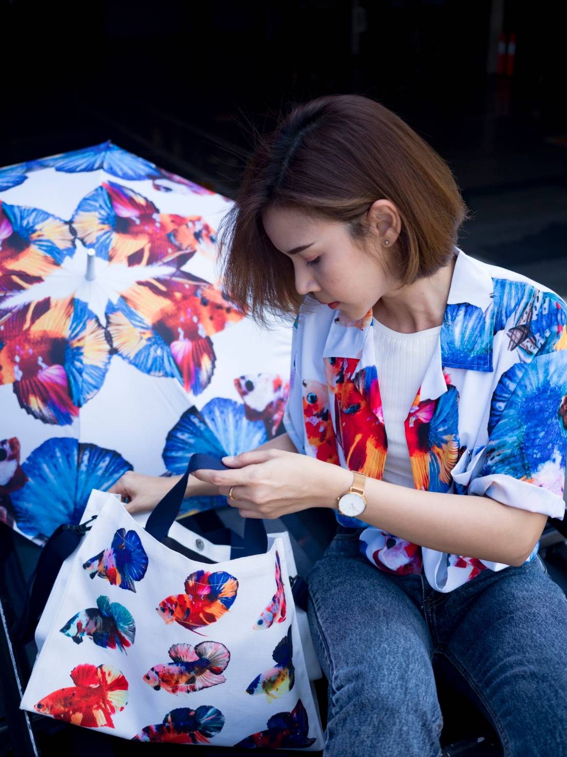 เสื้อลายปลากัด